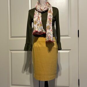 J Crew Green Shimmery Blouse Size Small